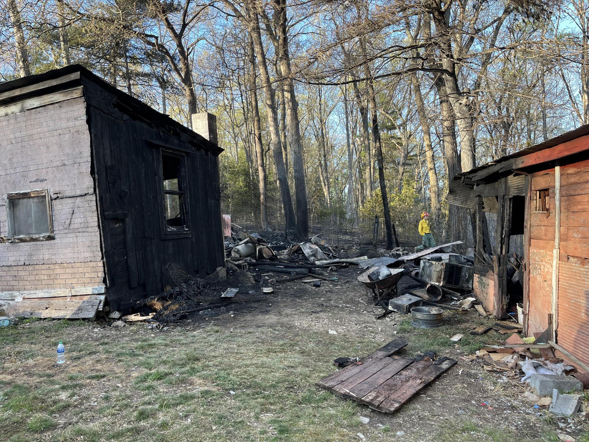 Fire crews respond to large woods fire west of Hancock - Hancock News