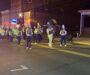 Marching bands at the Hancock Rotary Halloween Parade